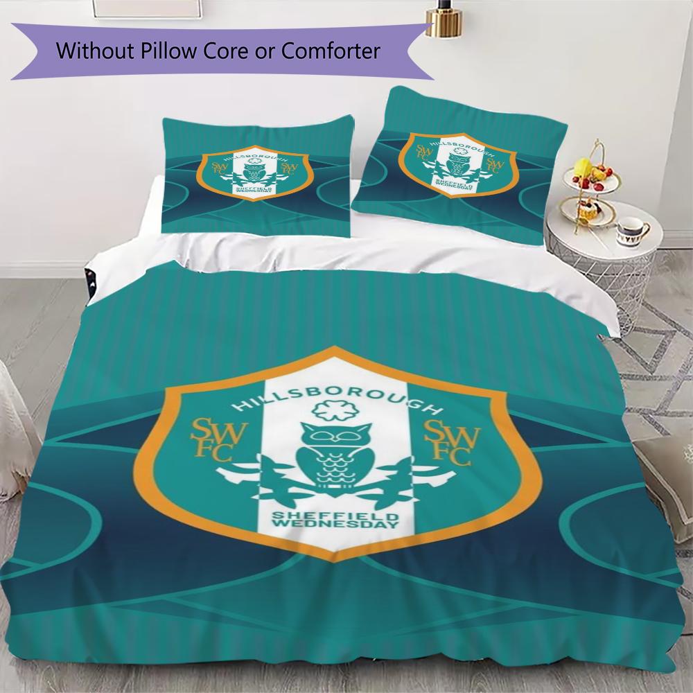 

sheffield wednesday Pattern Bedding uilt Set uilt Cover Pillowcase Home Decoration Birthday Gift (1 * duvet cover + 2 * pillowcase without core)155 135x200cm