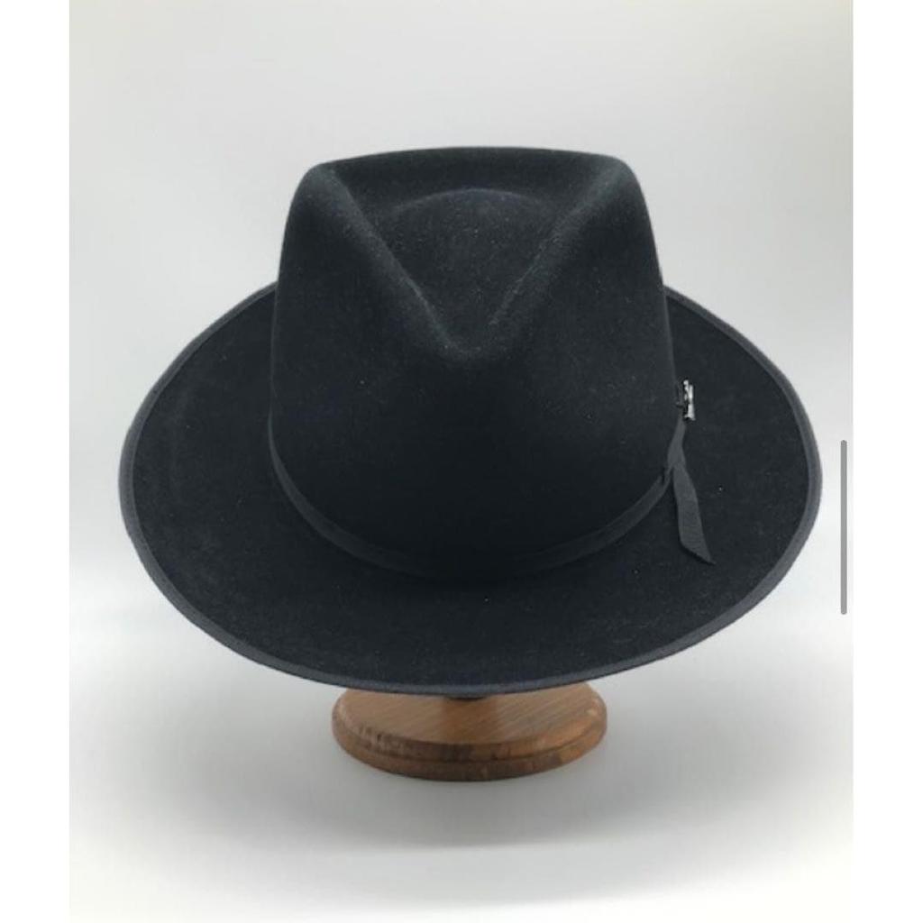 Used New Stetson Stratoliner Hat Black Made In USA 59cm