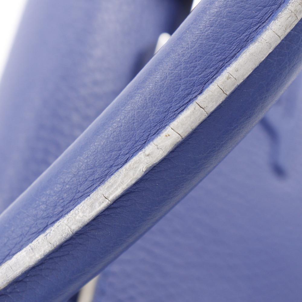 LOUIS VUITTON CAPCSINE MM Handbag Parnasea Blue / white/Taurillon Clemence Leather Women Used