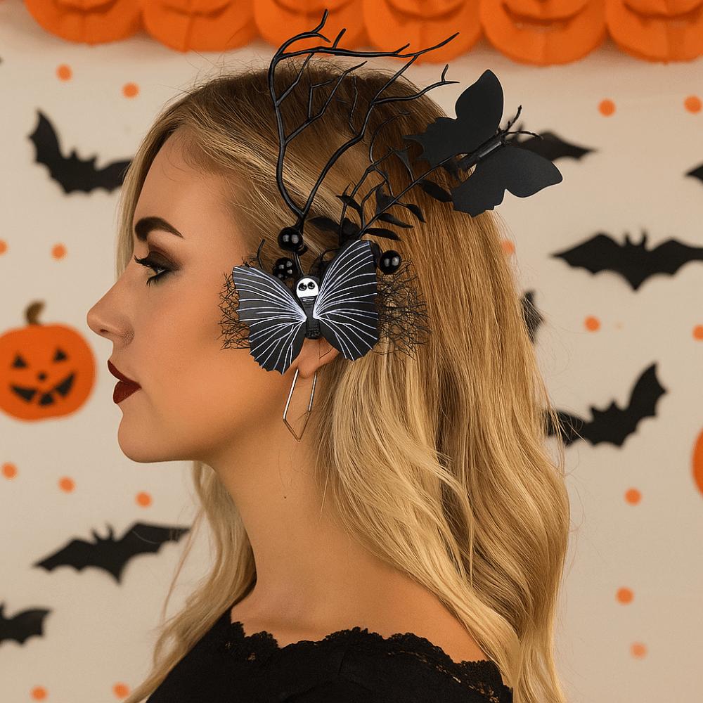 Cloth Ghost Claw Hair Clip Harajuku Halloween Headwear Skeleton Hand Hairpin  Children