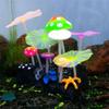 9pcs/set Aquarium Fluorescent Artificial Plants Simulation Aquatic Water Grass Fish Tank Landscaping Decoration