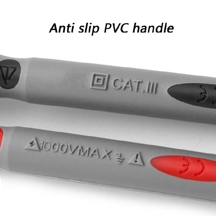 Steel Needle Multimeter Test Leads For Electrician Tool Replacement Multimeter Probes 130cm Length Antislip