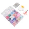 Jewelry Beads Kit Portable Colorful Letter Beads DIY Glass Seed Beads Set for Craft Bracelet Necklace Making