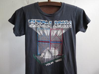 Vintage Elton John Tour T-Shirt: 80s Pop Rock Single Stitch Tee