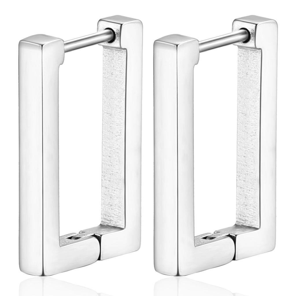 New Simple Stainless Steel Small Hoop Earrings For Women Men Geometric Cartilage Ear Piercing Jewelry