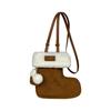 Cute Plush Boots with A Lamb Fur Crossbody Bag for A Small and Unique Design Phone Case.