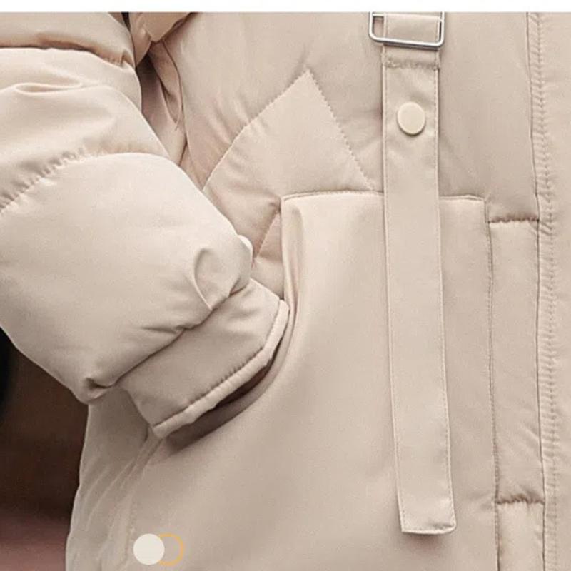 2025 New Winter Long Down Cotton Jacket For Women Zipper Hooded Parkas Coat Female Loose Padded Thicken Warm Snow Wear Jackets