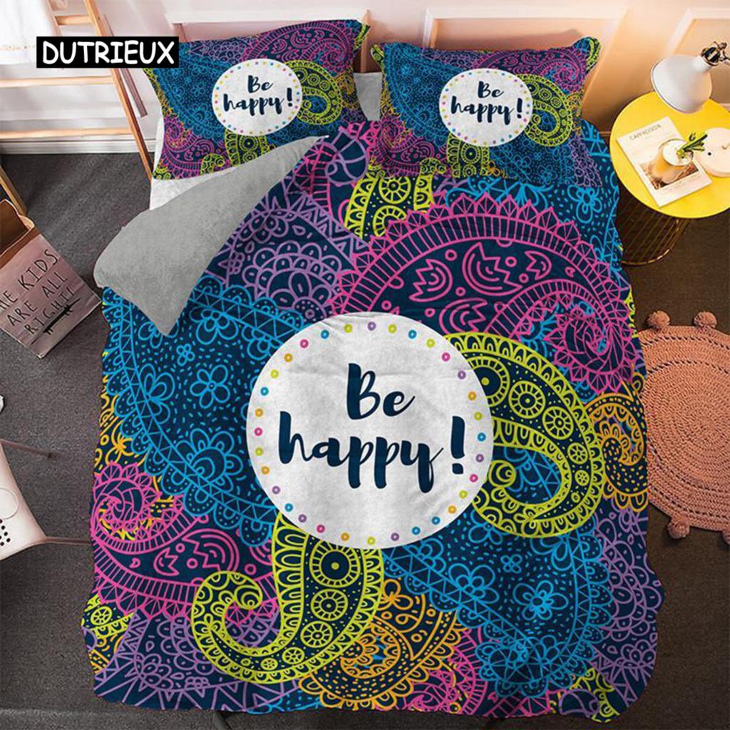 Cartoon Duvet Cover Set King Size Microfiber Cute Color Avatar Print Bedding Set for Kids Teens Soft Kawaii Style Quilt Cover