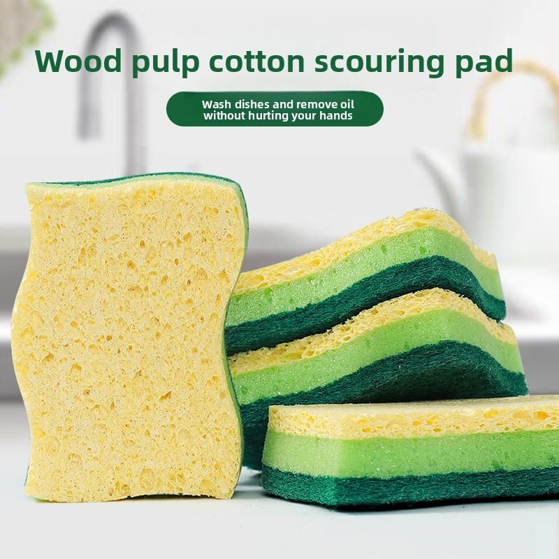 Degradable Wood Pulp Cotton Dish Sponge for Kitchen Cleaning