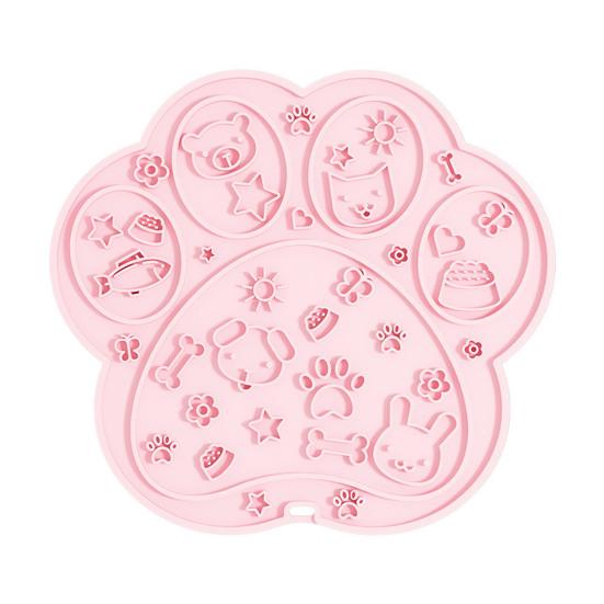 

Собаки Кошки Силиконовая Лизательная Маска Против Удушья Снятие Тревоги Квадратная Форма Лапы Миска для Корма для Животных с Присоской Медленное Питание Головоломка Кормушка Лизательная Маска A розовый