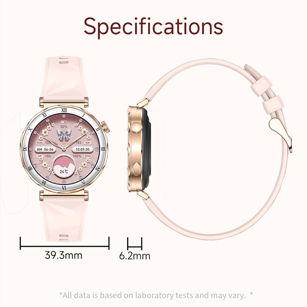Sleep Health Monitor Women Smartwatch Information Push Blue Tooth Call Smart Watch Sports Fitness Music 1.19 Inch Amoled Screen