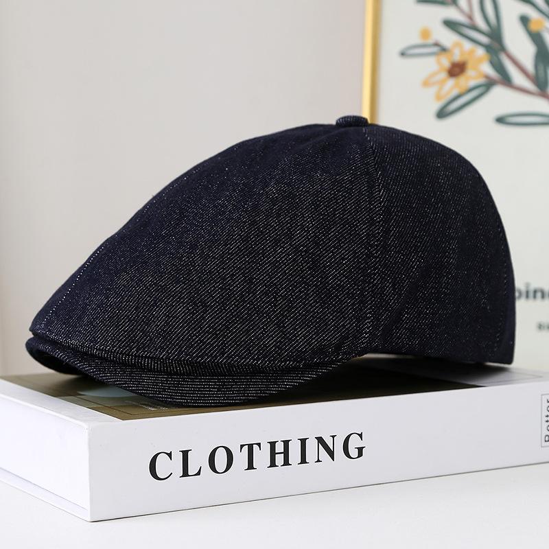 Spring and Autumn retro simple forward hat fashion British style newsboy hat street art elegant versatile cap