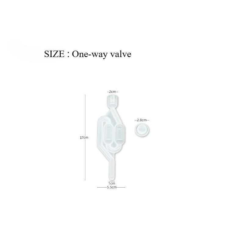 Home Brew Wine Fermentation Airlock Exhaust One-way Check Valve Water Sealed Valves Air Lock for Brewing