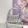 Acrylic bag fashion pleated cloud bag versatile light luxury personalized banquet handbag