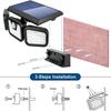 3 Adjustable Head Solar PIR Motion Sensor Security Lights 74 LED Waterproof Lamp