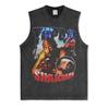 Canotta Senza Maniche Tupac Grafica Retro High Street Cotone Pesante