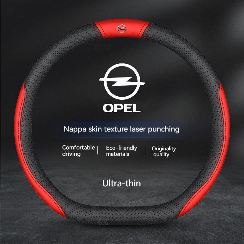 Opel OPCline ASTRA CORSA INSIGNIA MOKKA VECTRA GTC Tigra Carbon fiber Suede Leather Car Steering Wheel Cover Auto Accessories