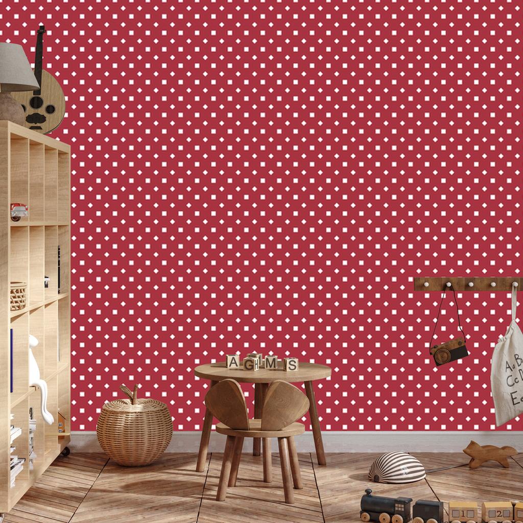 Red and Red Dots Wallpaper, Fine Detail 50x1000