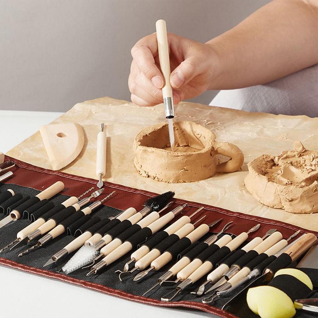 Pottery Tools Clay Sculpting Modeling Tools Kit 36 Pieces Ceramic Art Craft Supplies For Carving Molding Drawing Shaping Dotting