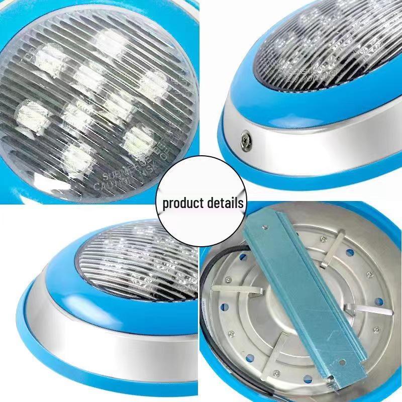 Stainless Steel Wall-Mounted Underwater LED Pool Light, 12V/24V, Remote Control