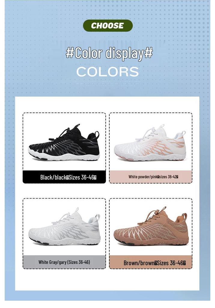 Oddychające, antypoślizgowe buty barefoot o szerokim kroju, na każdy teren, do wędrówek, jazdy na rowerze, sportu i fitnessu.