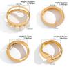 Ingemark Punk Hip Hop Irregular Metal Bangles for Women 2025 Trend Vintage Gold Color Water Drop Spring Bracelets Men Jewelry