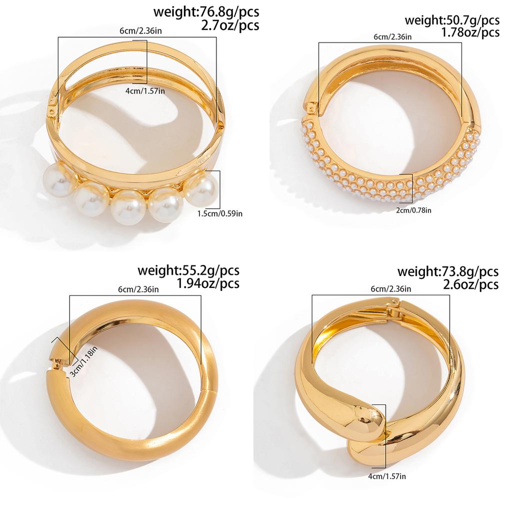 Ingemark Punk Hip Hop Irregular Metal Bangles for Women 2025 Trend Vintage Gold Color Water Drop Spring Bracelets Men Jewelry