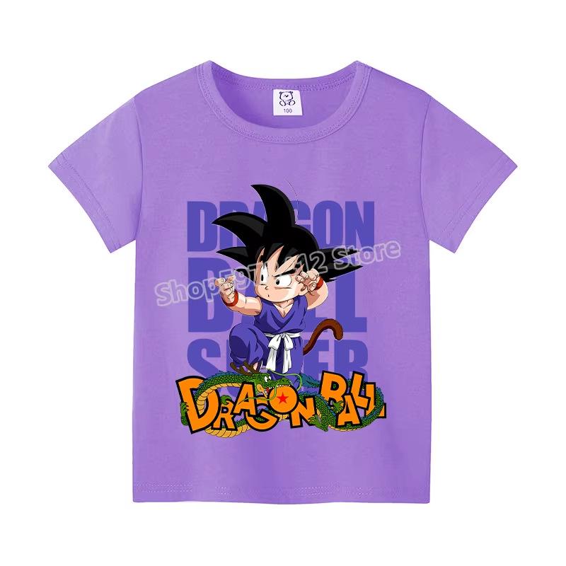 Colorful Dragon Ball Sun T-shirt: Harajuku Style Short Sleeve for Kids