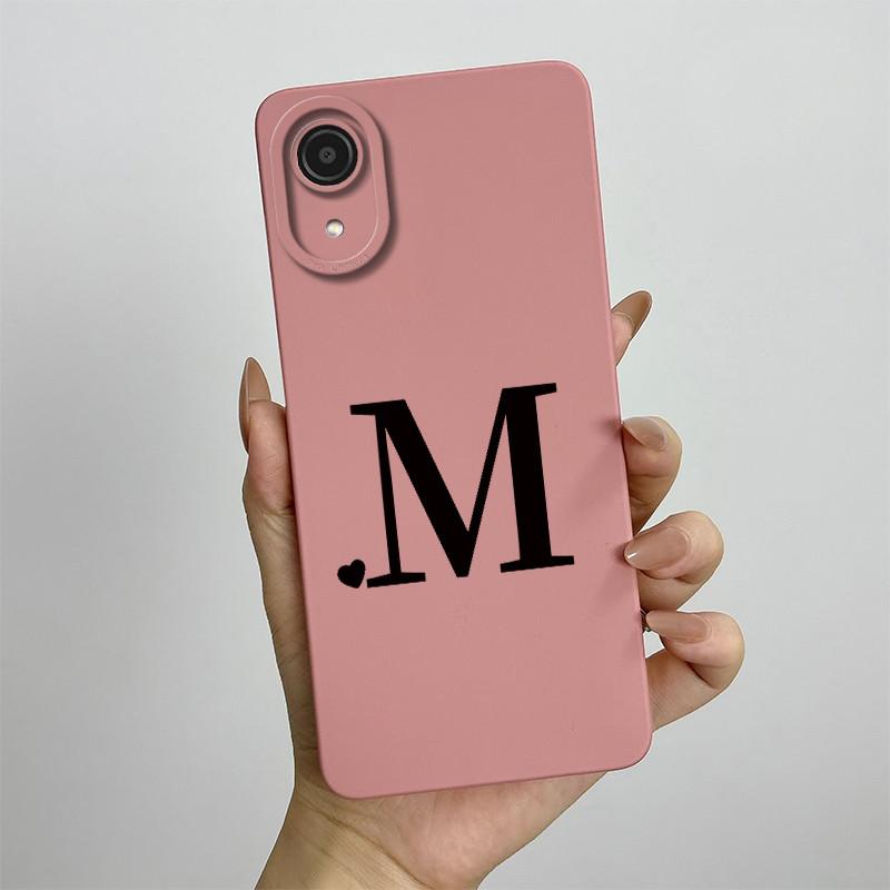 For Samsung A03 Core Case Galaxy A03 Core Cover SM-A032F SM-A032F SM-A032 Luxury Letters Square Phone Case Shockproof Back Cover