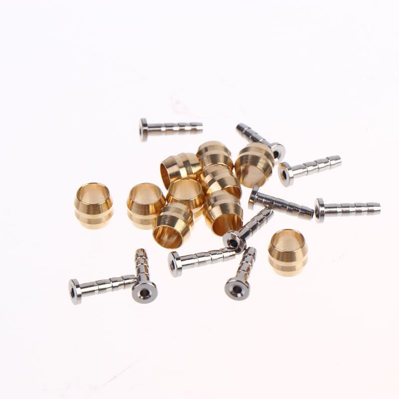 10Sets Hydraulic Brake Hose Connector Inserts High Sealing Olive Heads & Oil Needles for Cycling Enthusiasts Repair Use