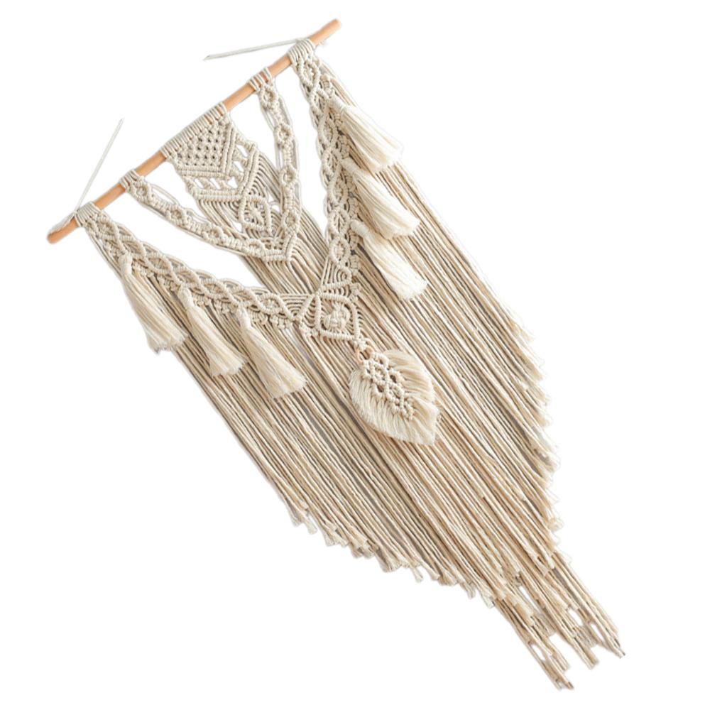 Hand-woven Pendant GarlandsWall Hanging Art Tapestry Woven Cotton Rope Craft Decoration for Home Bedroom Room Photo Prop