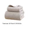Coral Fleece Striped Towel 2-Pack Soft, Absorbent, Quick-Drying Ideal for Bathrooms, Gyms, and More