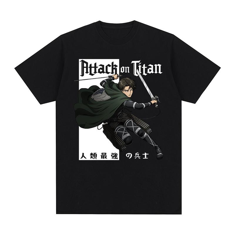 

Атака Титанов Соперник Аккерман Леви Винтажная футболка Хип-хоп Уличная одежда Графический Хлопок Мужская футболка Новая Футболка Женские Топы S