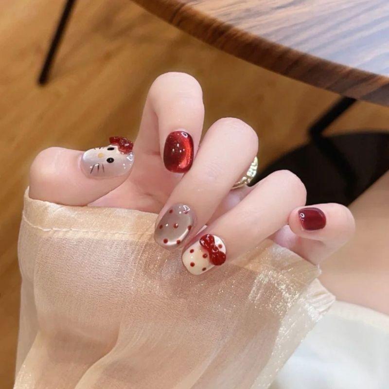 

Детская одежда Ногти Наклейки для ногтей Наклейки для ногтей для девочек Милые Короткие Длинные Ученики начальной школы для школьных ногтей XS (measure before size)