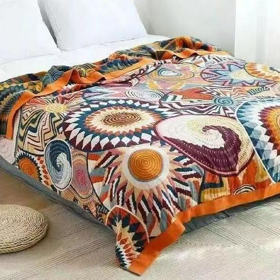 Five-Layer Pure Cotton Gauze Towel Blanket - Lightweight Summer Cover for Adults