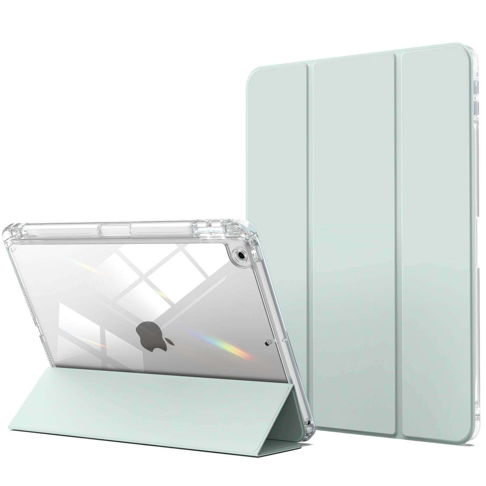 Kenke Clear Transparent Tablet Case with Pencil Holder iPad Case for 10.2 9th 8th 7th Anti-fall Tablet Covers Cases