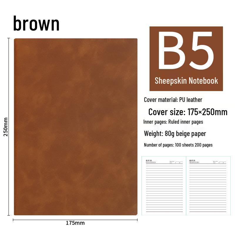 High-End Soft Leather Business Notebook with Magnetic Buckle and Custom Logo - Ideal Gift Set