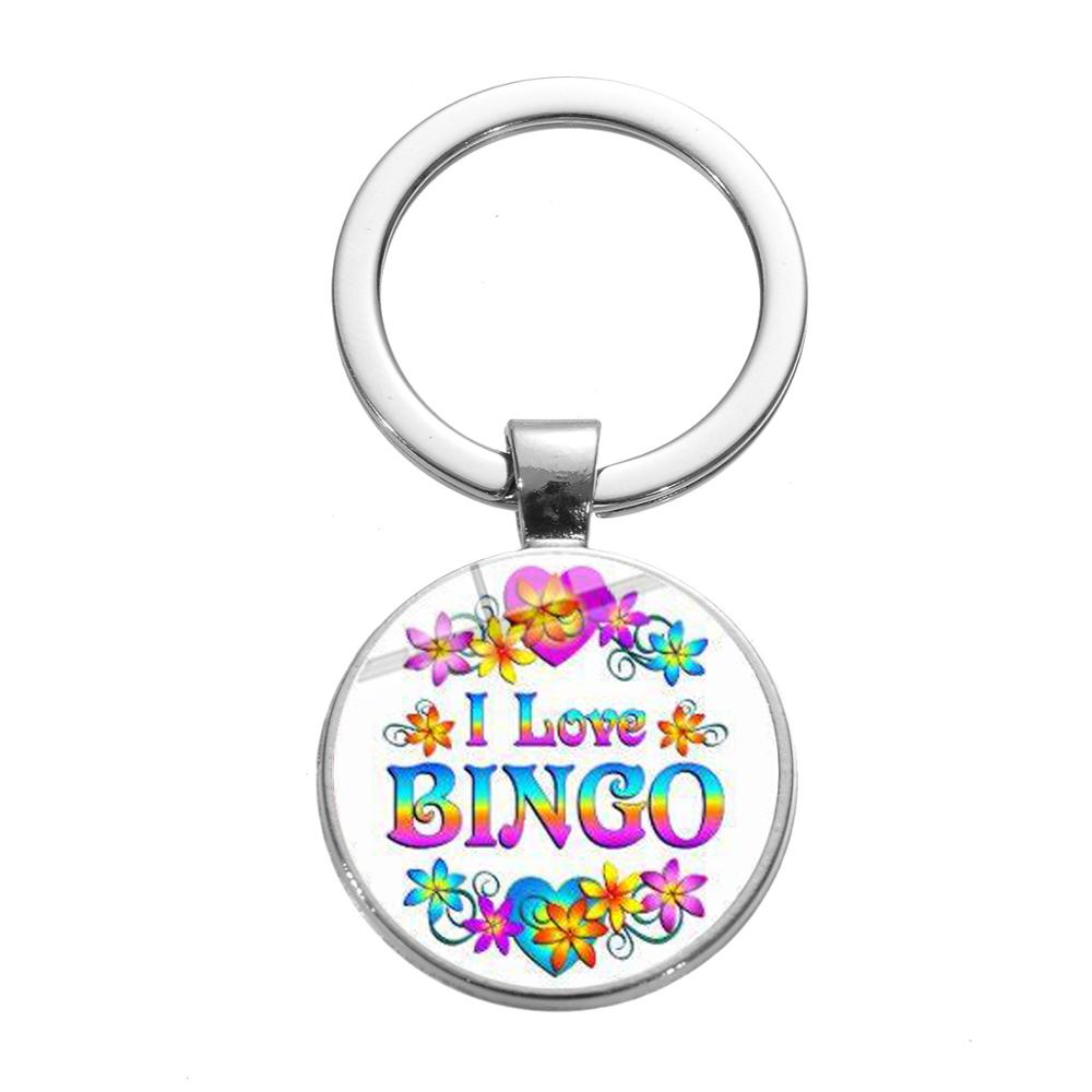 Buy New Arrival Creative I Love Bingo Keychain Game Digital Card Funny ...
