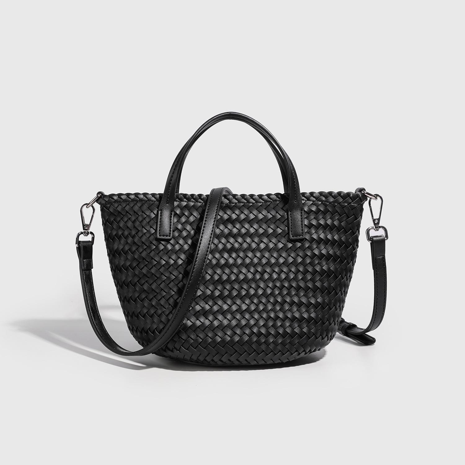 2025 New Handmade Woven Handbag Niche High-end Large Capacity Fashion Single Shoulder Crossbody Tote Bag 16*11.5*20
