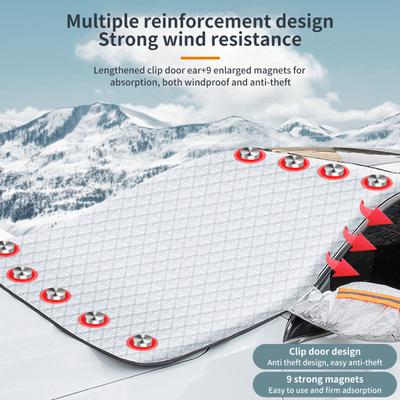 Car Windshield Snow Cover Outdoor Waterproof Anti Ice Frost Auto Protector Winter Automobiles Exterior Cover with Magnetic Edge