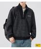 Men's Autumn 2025 Trendy Half-Zip Heavyweight Hoodie - Long Sleeve, Casual Style