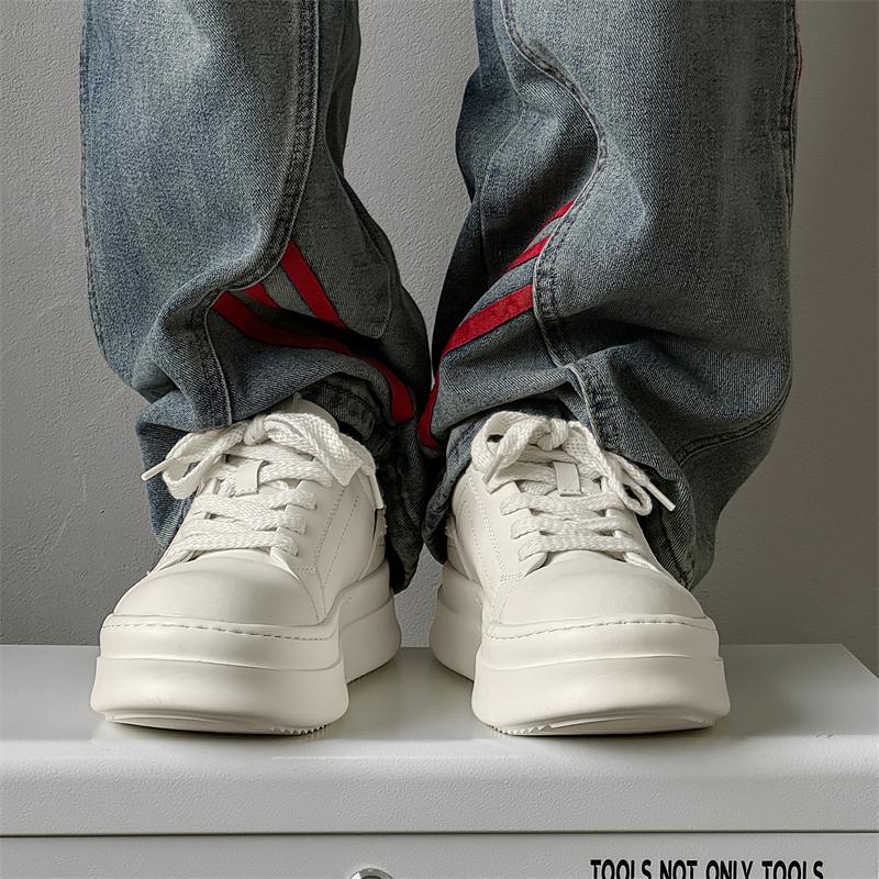 Men's Thick Soled Casual Board Shoes Fashionable Minimalist Designer Style Outdoor Leisure Party Daily Trendy Youth Shoes Hot