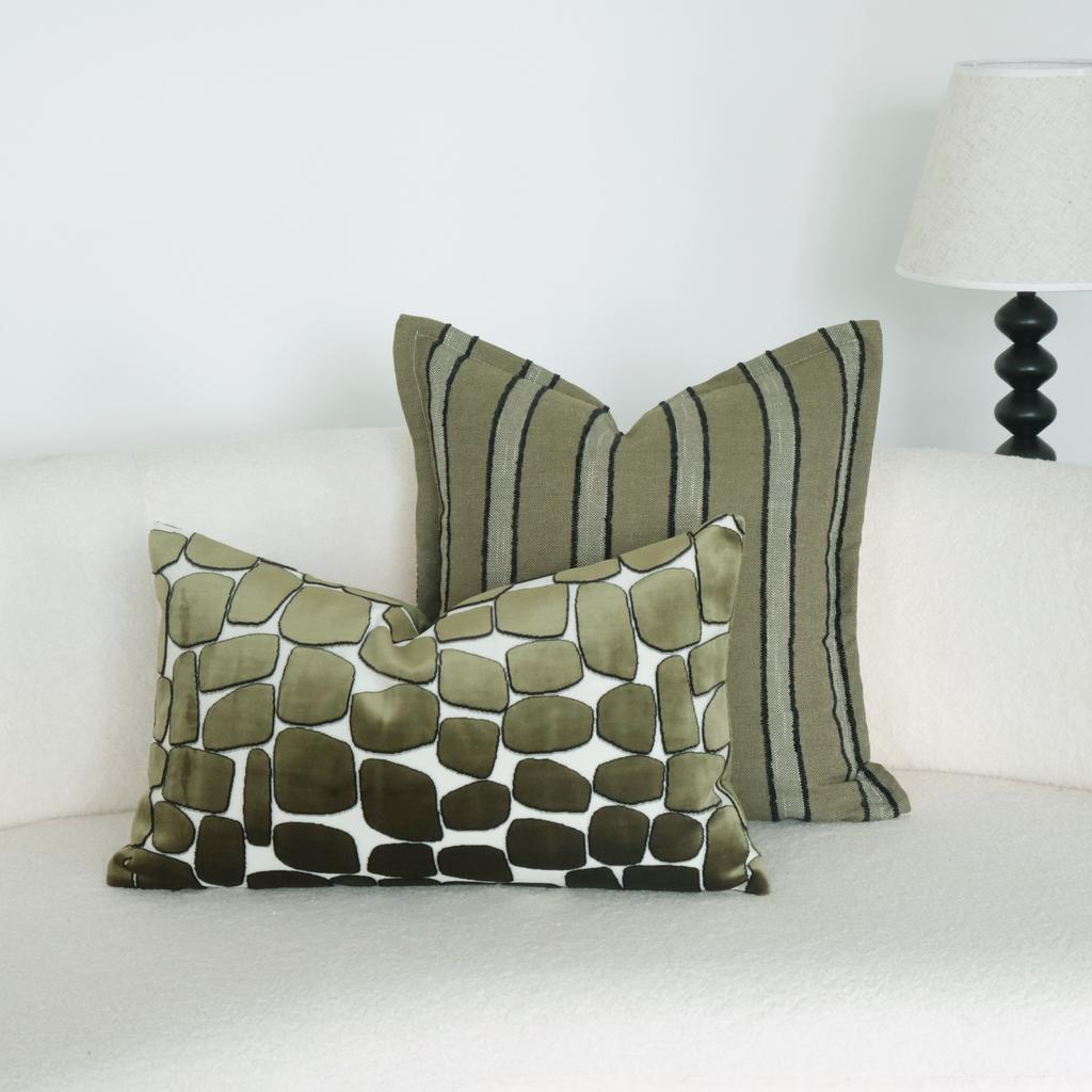 Bohemia Dark Green Throw Pillowcase Cojines Vintage Cotton and Linen Sofa Cushion Cover Headboard Pillow Covers 30x50/45x45cm