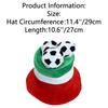 Energetic Carnival Cylindrical Green Soccer Hat Mardi Gras Jester Hat Cool Fan Cheer Prop Party Dress Ball Celebration Accessory