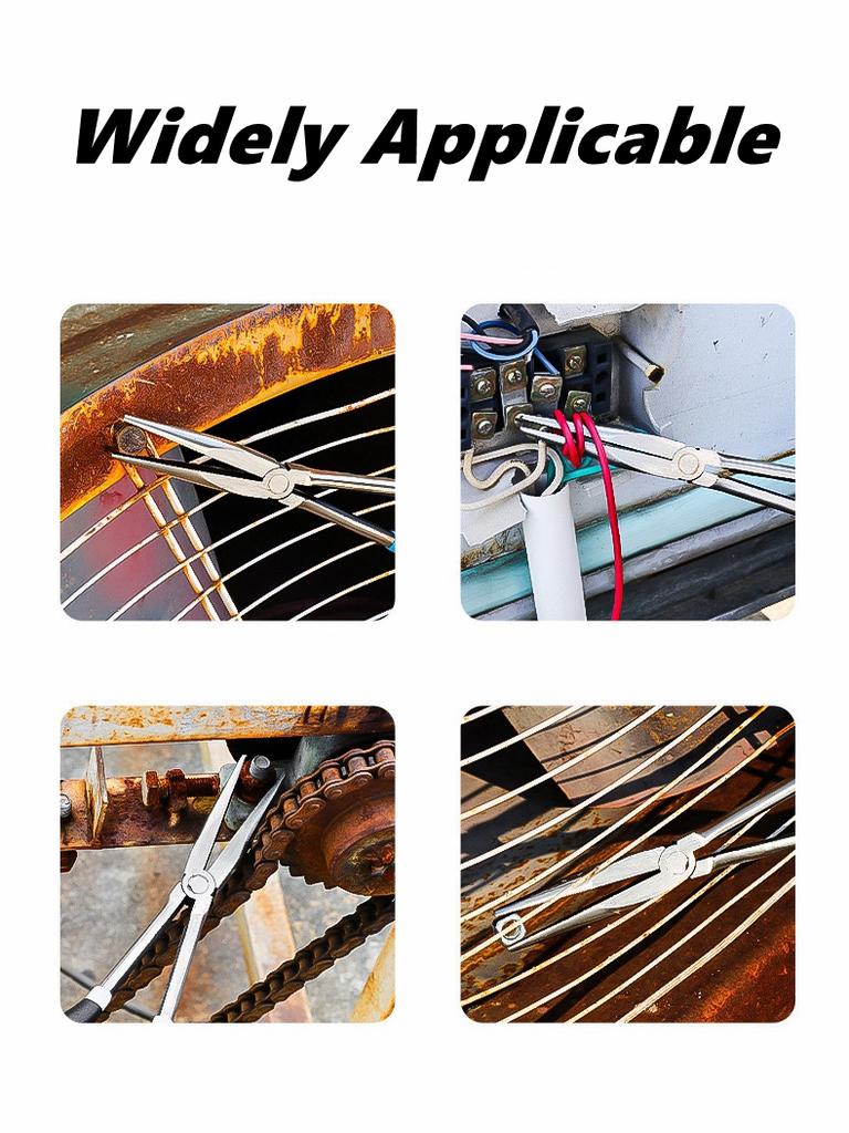 4pcs 5pcs High Quality Long Nose Pliers with Curved and Straight Tips - Ideal for Industrial, DIY Applications and Car Repair