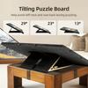 1500pcs Puzzle Table Portable with 6 Storage Drawers, Adjustable Height, Large Capacity for Kids' Educational & Puzzle Storage
