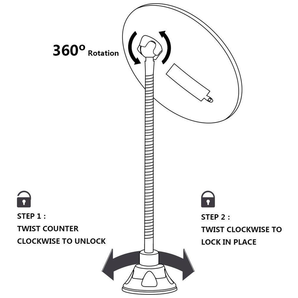 10X Magnifying Makeup Mirror LED Mirror Adjustable Flexible Gooseneck Locking Suction Cosmetic Mirror Magnification Mirrors,Vanity Mirror For Bedroom
