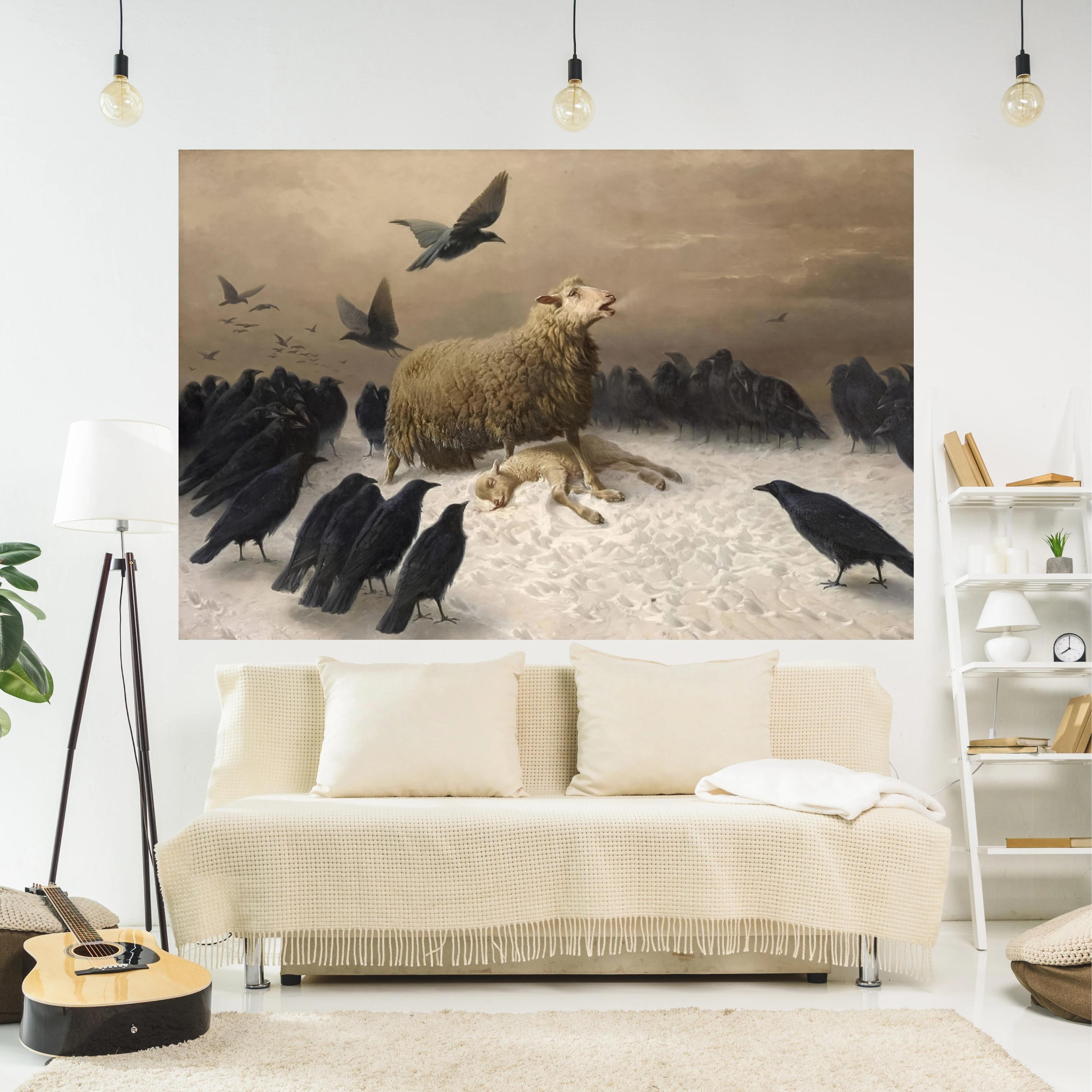 

Животный принт «Коза» Модный домашний декор Гобелен Гостиная Спальня Гобелен 100x75cm