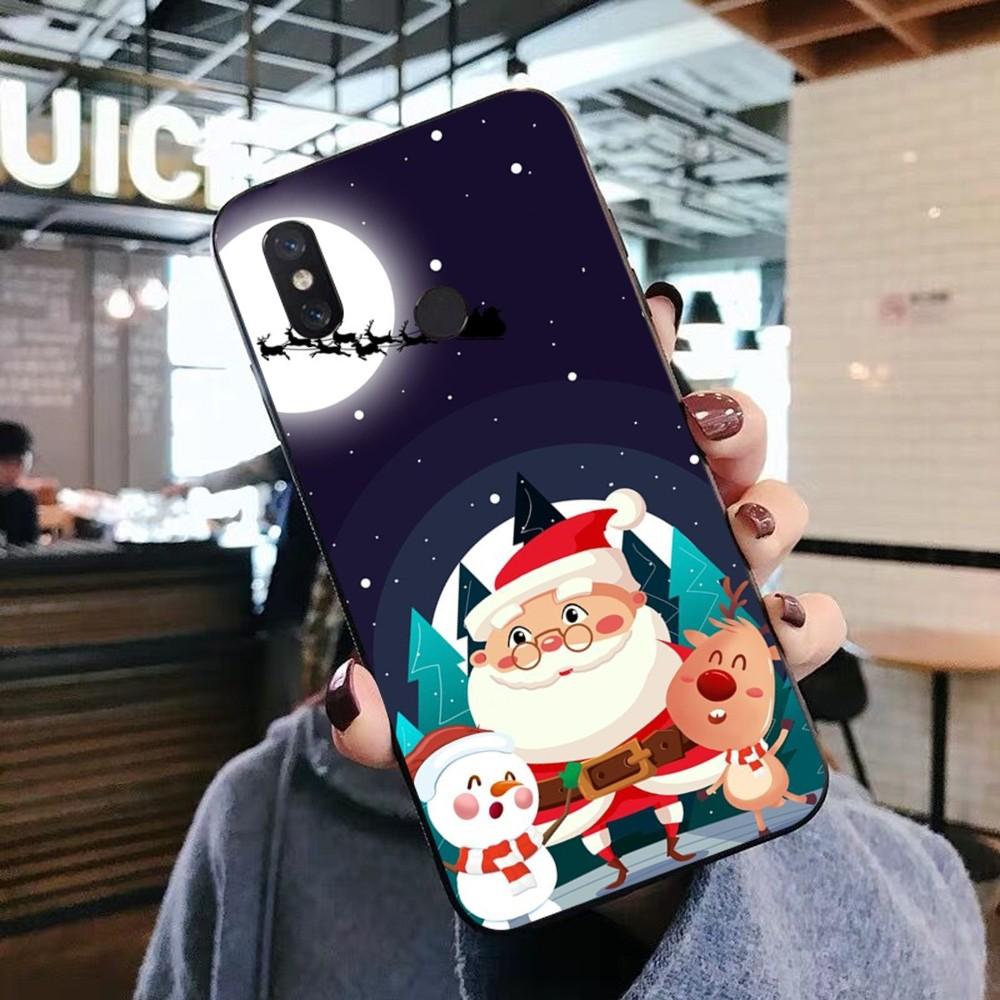 Christmas Cartoon New Year Phone Case For Xiaomi Mi 5X 8 9 10 11 12 lite pro 10T PocoX3pro PocoM3 Note 10 pro lite