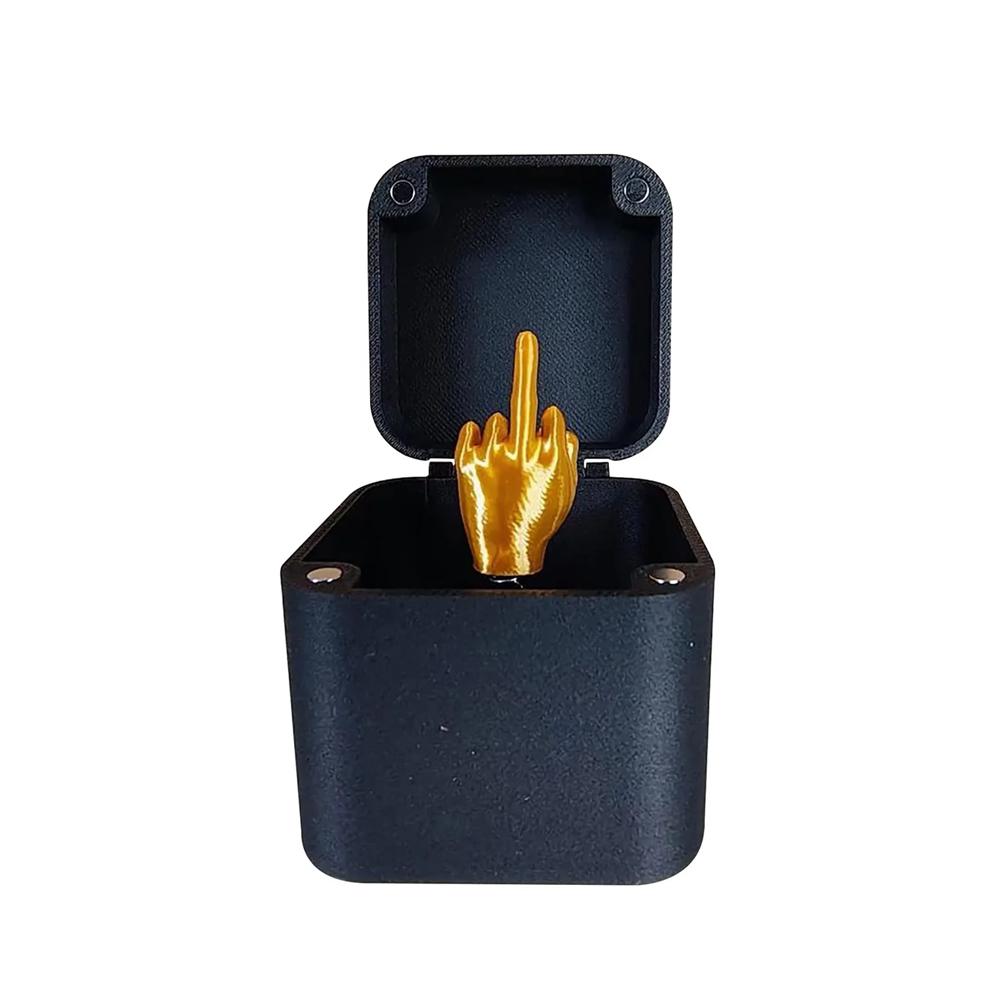 Funny Middle Finger Pop-up Gift Box-Black Gag Toy For Christmas, Prank Surprise Box, Joke Gift